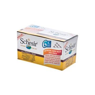 Schesir Pollo Riso Multipack 6x50gr 