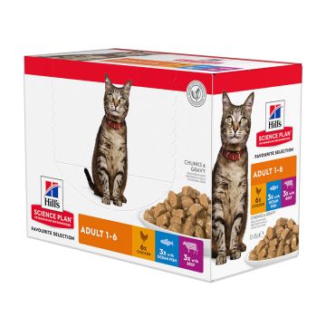 Hill's Science Plan Feline Optimal Care Adult Multipack 12 x 85 gr