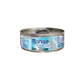 Monge Gatto Senior Filetti di Tonno con Acciughine 80gr