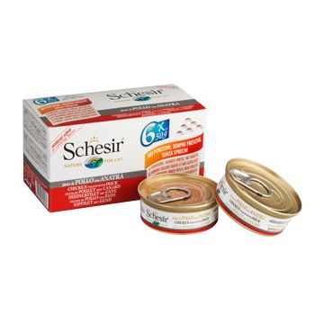 Schesir Pollo Anatra Multipack 6x50gr