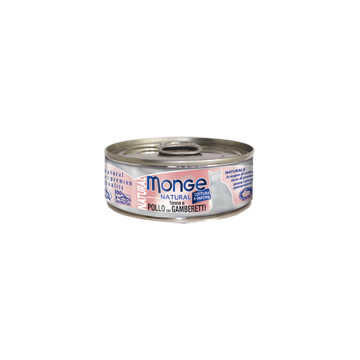 Monge Natural Gatto con Tonno, Pollo e Gamberetti 80gr