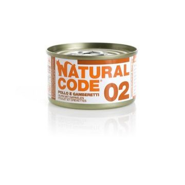 Natural Code Cat 02 Pollo e Gamberetti 85gr