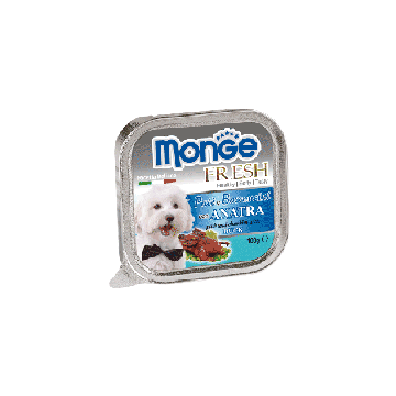 Monge Dog Fresh Paté e Bocconcini con Anatra 100gr