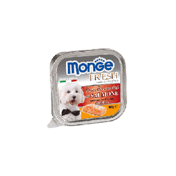 Monge Dog Fresh Paté e Bocconcini con Salmone 100gr