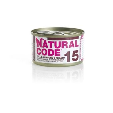 Natural Code Cat 15 Pollo, Verdure e Fegato 85gr