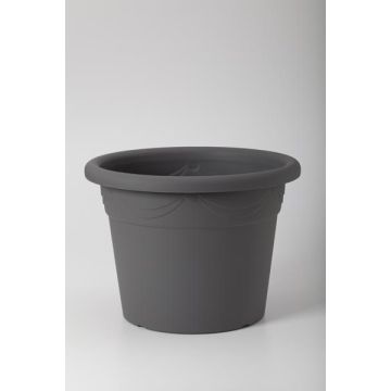 Plastecnic Vaso in Plastica Corinto Grigio Fumo