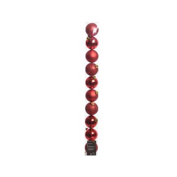 KAEMINGK - 10 Palline di Natale rosse 6cm 