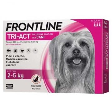 Frontline Tri-Act per Cani di Piccolissima Taglia (2-5 kg)