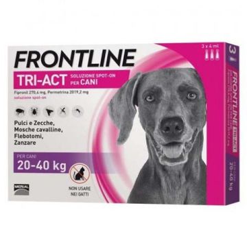 Frontline Tri-Act per Cani di Tg Grande (20-40 kg) 3 pipette