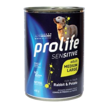 PROLIFE DOG SENS.RABBIT & P. 400 GR