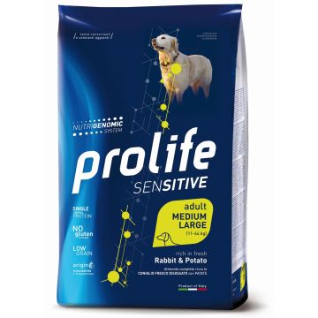 PROLIFE DOG SENS. RABBIT & P. 12 KG