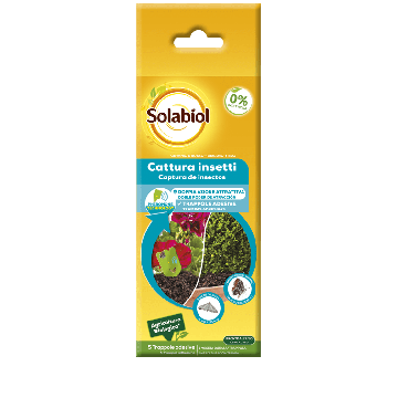 SOLABIOL - cattura insetti geranio 5 trappole adesive con feromoni