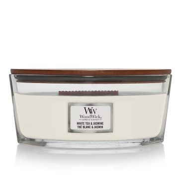 Woodwick Candela Ellipse Jar White Tea & Jasmine