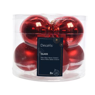 KAEMINGK - 8 palline per albero di Natale rosse