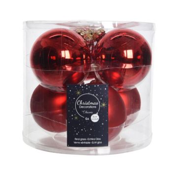 KAEMINGK - 6 Palline di Natale rosse