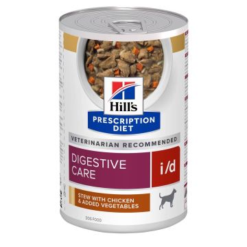 Hill's Prescription Diet Cane I/D Con Spezzatino Di Pollo E Verdure Da 354 Gr In Lattina