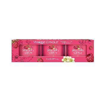 Yankee Candle Set 3 Candele Votive Red Raspberry