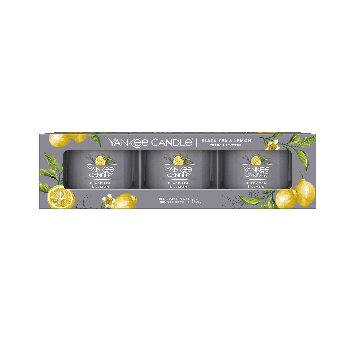 Yankee Candle Set 3 Candele Votive Black Tea & Lemon