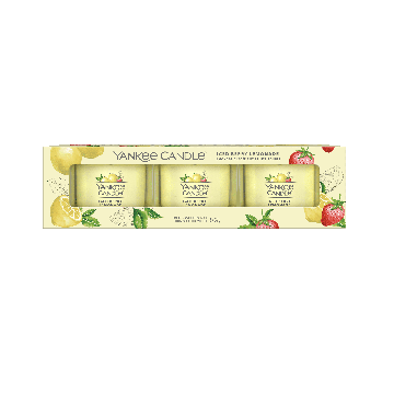 Yankee Candle Set 3 Candele Votive Iced Berry Lemonade