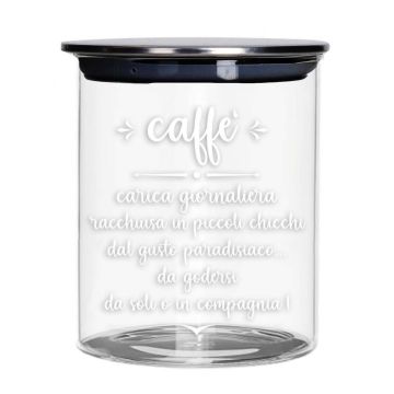 Brandani - BARATTOLO CAFFE' VETRO CON TAPPO METAL