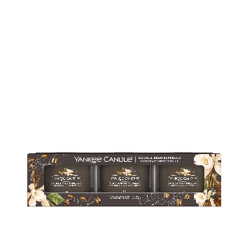 Yankee Candle Set 3 Candele Votive Vanilla Bean Espresso