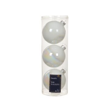 KAEMINGK - Palline di natale bianche in vetro 10cm