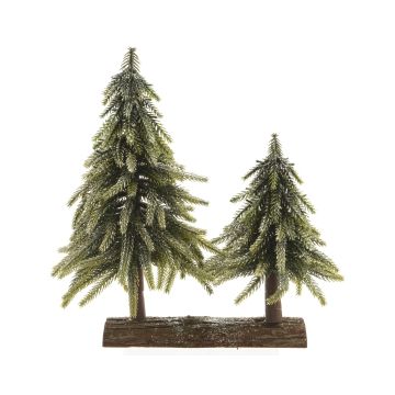 Mini albero glitterato L28,00-W16,00-H28,00cm colore verde.