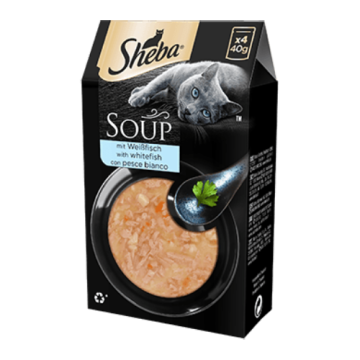 Sheba Zuppa con pesce bianco 4 x 40gr