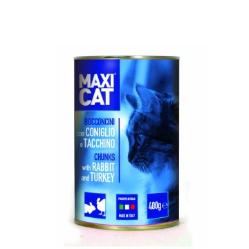 Maxi Cat Bocconcini con Coniglio e Tacchino 400 gr